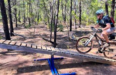 Riding the see-saw in Pine Forrest MTB trails