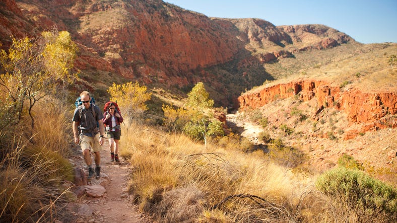 11-A couple hiking the Larapinta Trail near Alice Springs