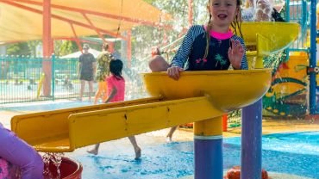 Girl playing at Leanyer Recreation Park