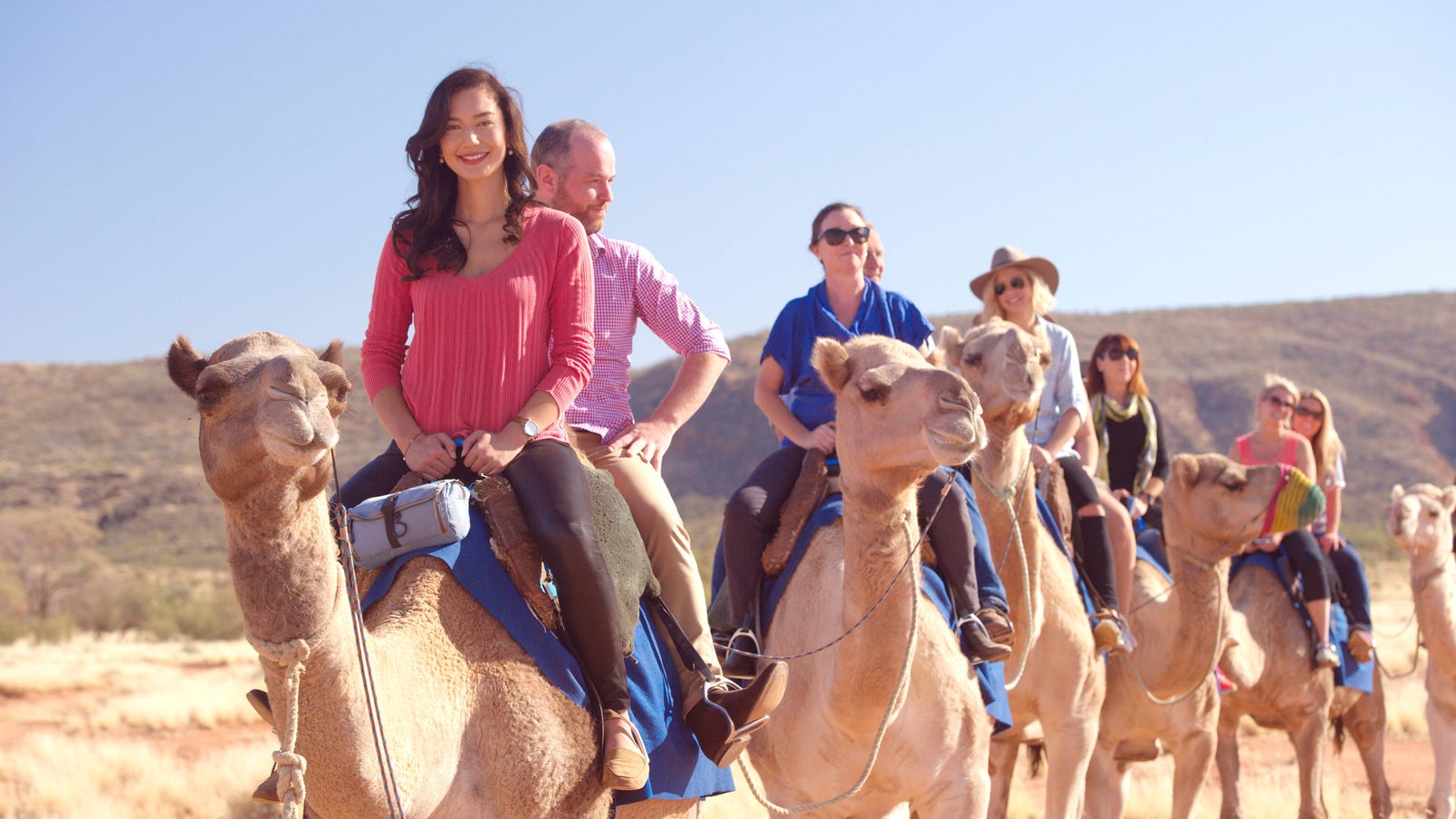 Woman on Pyndan camel ride
